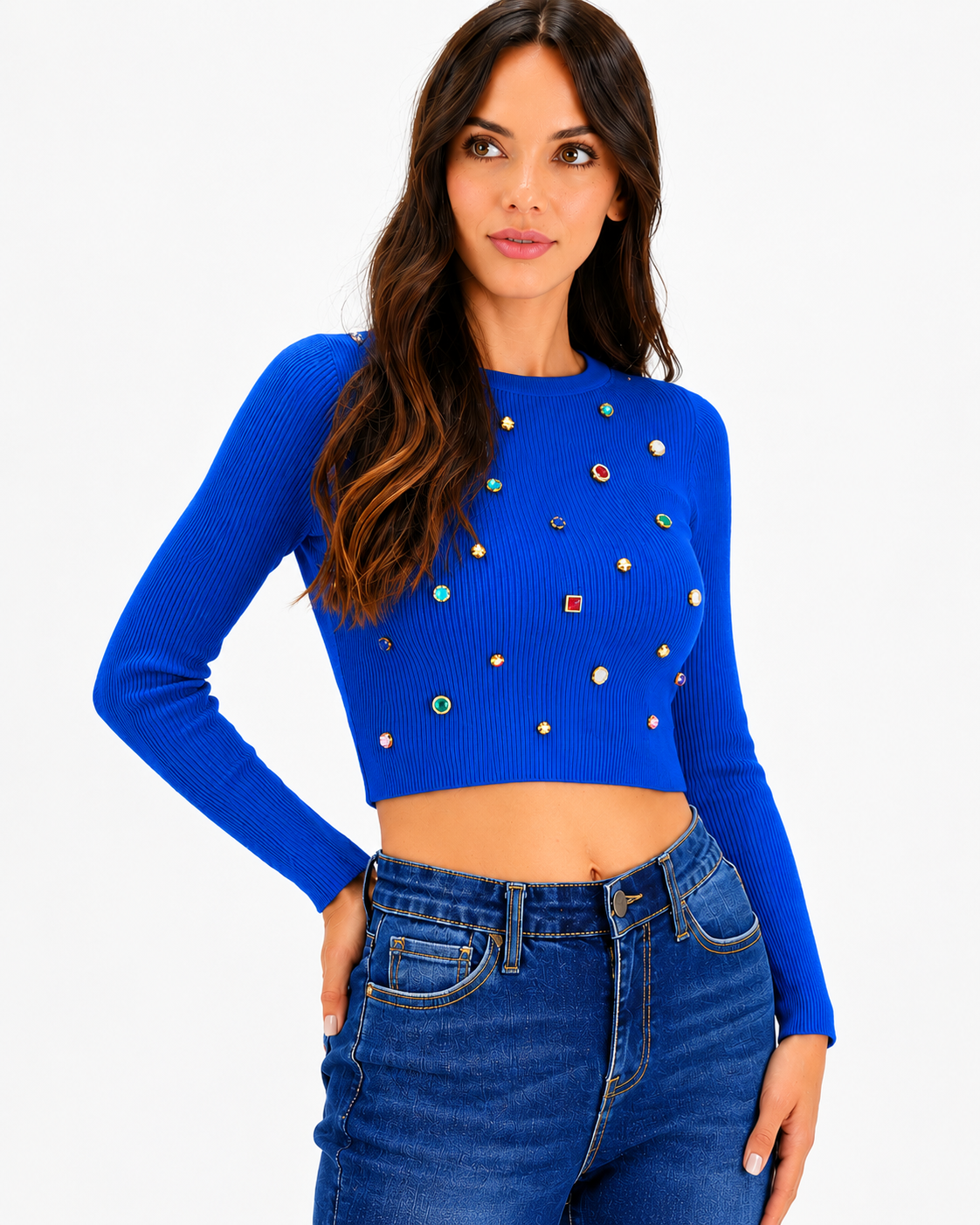 Top modal con pedrería