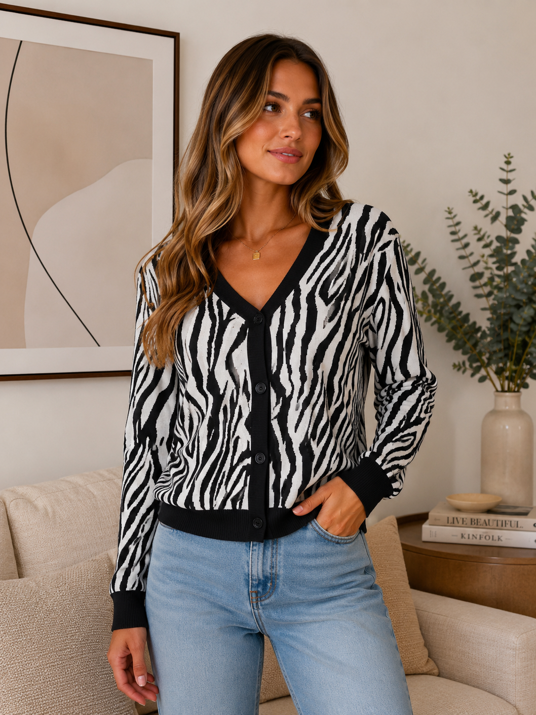 Cárdigan Zebra