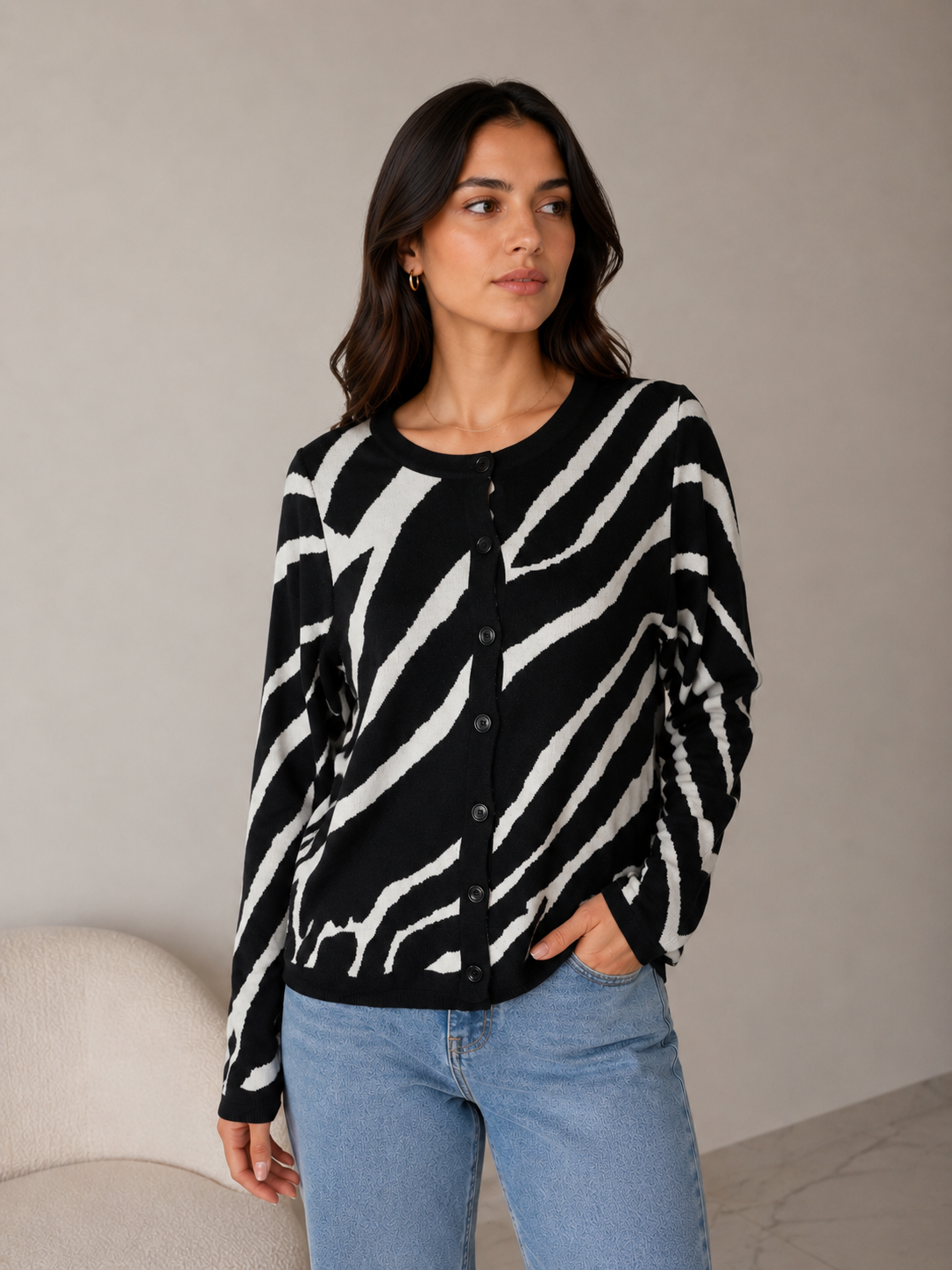 Cárdigan Zebra Grossa
