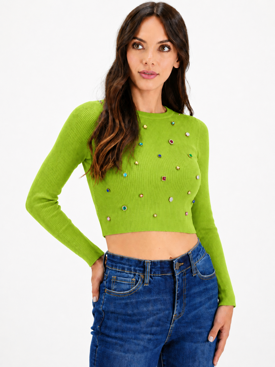 Top modal con pedrería