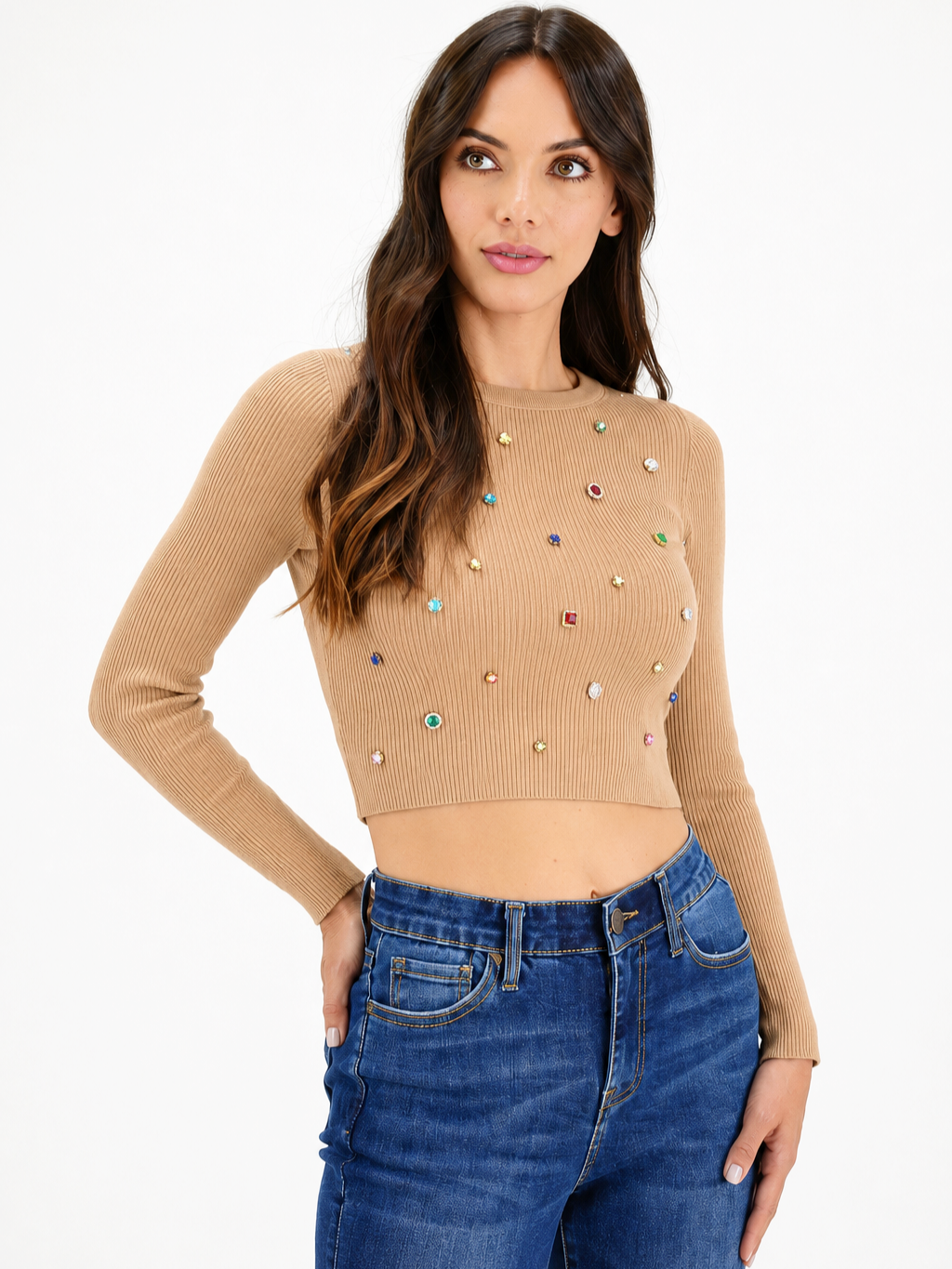 Top modal con pedrería