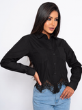 Camisa con detalles en broderie