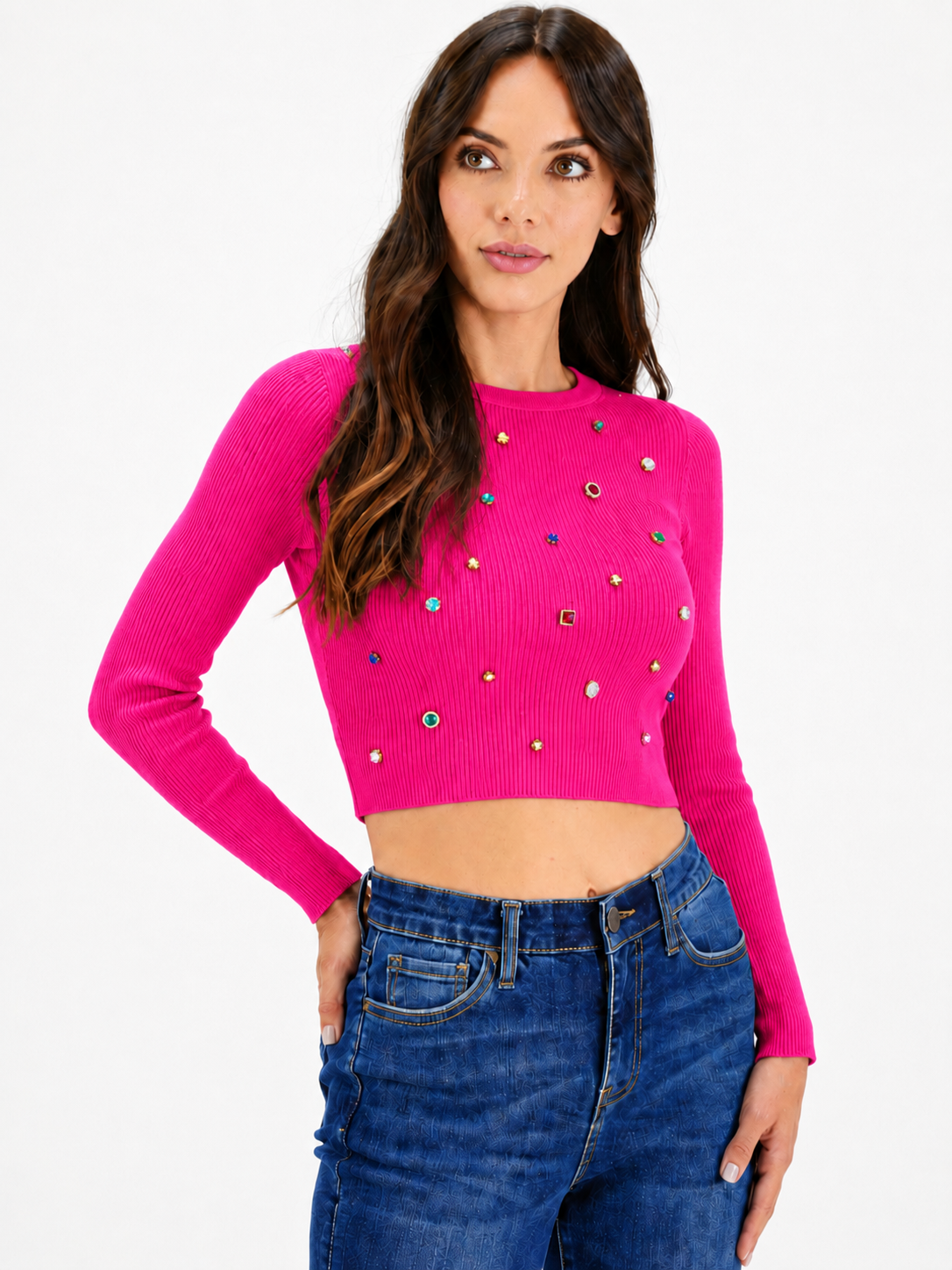Top modal con pedrería