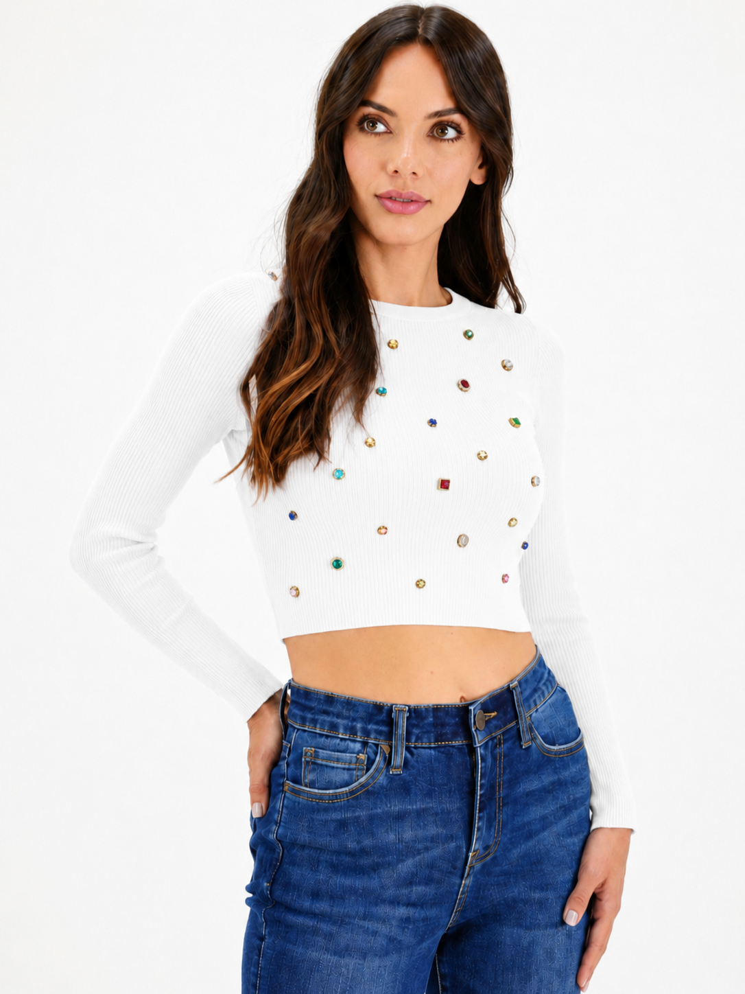 Top modal con pedrería